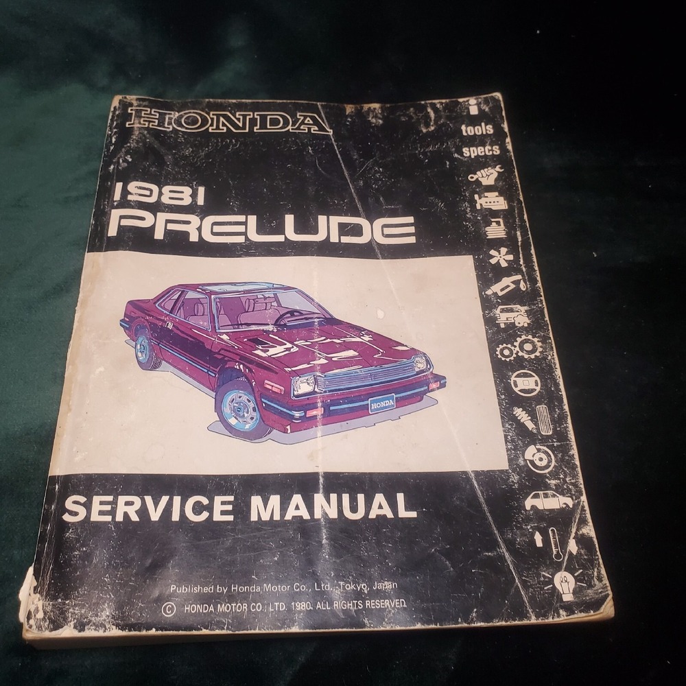 1981 Honda Prelude OEM Service Manual 6169202 Honda Motor Co.‎ Printed In Japan